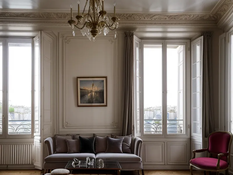 Vue d'une rue pluvieuse depuis l'intérieur d'un appartement chaleureux à Dijon.