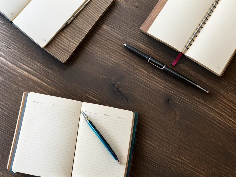 Carnet de notes ouvert montrant des schémas d'ondes cérébrales dessinés à la main